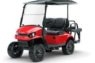 a close up of a golf cart