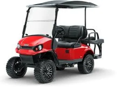 a close up of a golf cart