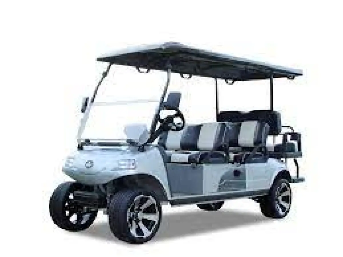 a close up of a golf cart