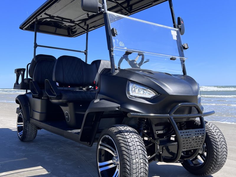 a close up of a golf cart